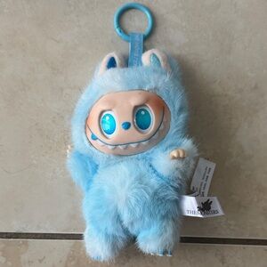 Blue Furry Monster Plush Keychain - The Monsters